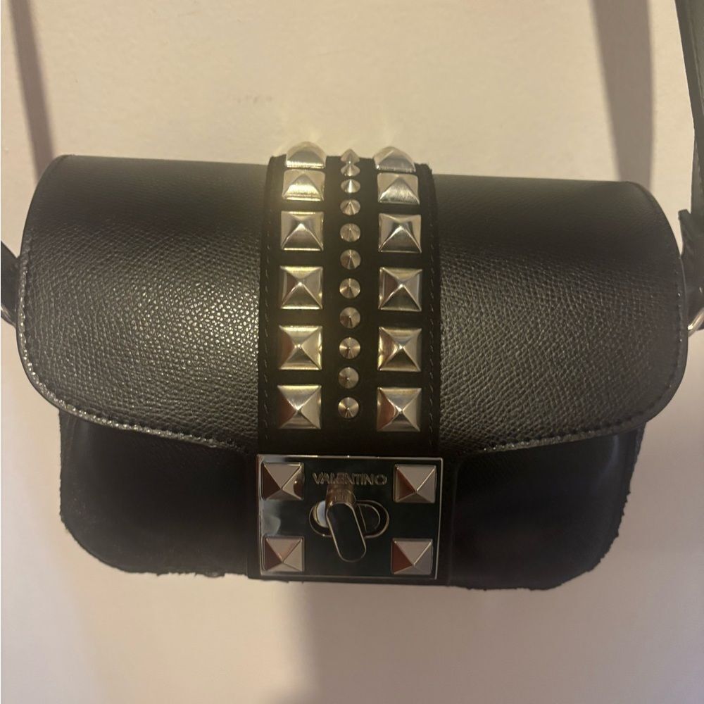 Valentino Mario MADE IN ITALY HANDBAG Yasmine Palmellato Black stud logo purse - Picture 13 of 14
